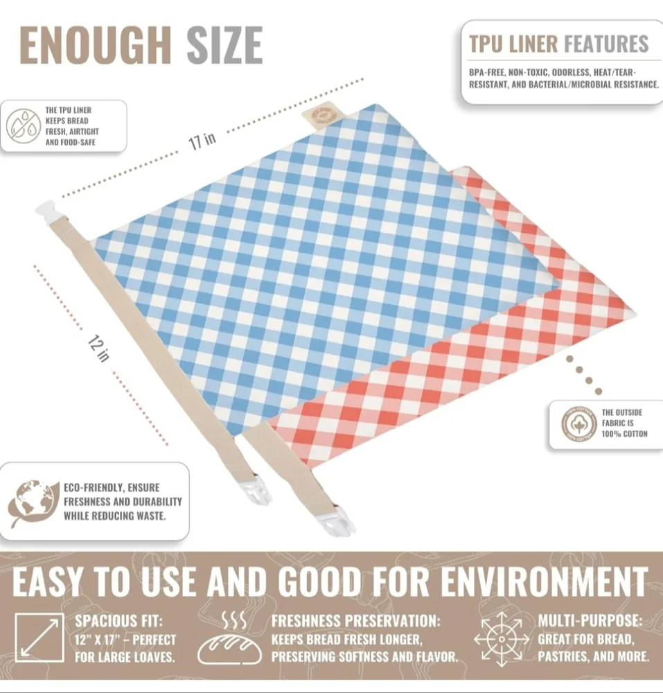 Reusable Bread Bags 2 Pc